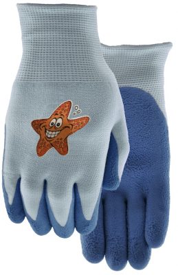 6163 Splish and Splash Blue Kids Starfish Seamless Knit Gloves