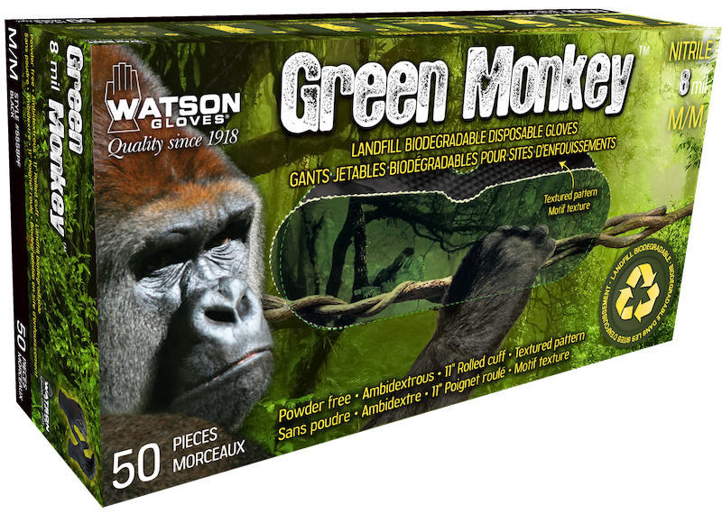 Grease Monkey Watson Powder Free Black Nitrile Gloves, 100 Pack