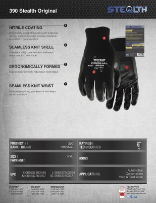 390 Stealth Original Spec Sheet