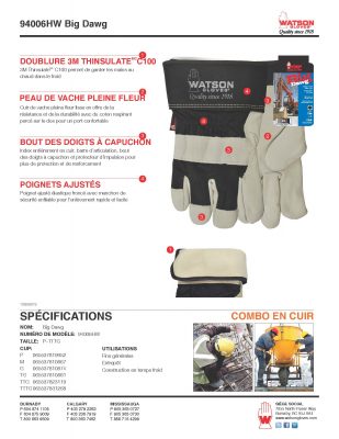 94006HW Big Dawg_Spec Sheet_French