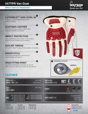 547TPR Van Goat Spec Sheet