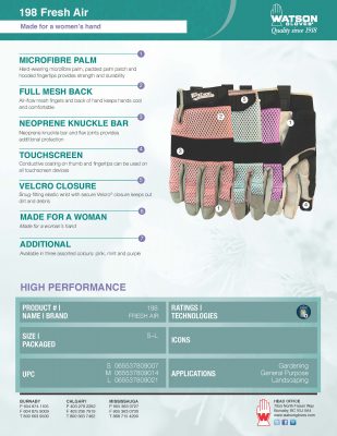 198 Fresh Air Spec Sheet