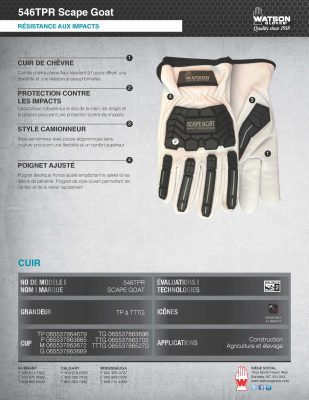 546TPR Scape Goat Spec Sheet French