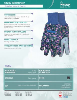 612x2 Wildflower Spec Sheet French