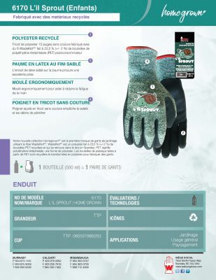 6170 L'il Sprout (Kids) Spec Sheet French