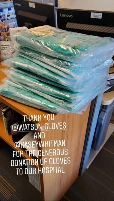 Gloves Donation for Campbell River Hospital Foundation