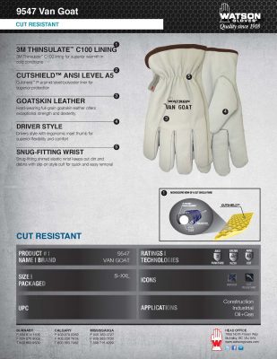 9547 Van Goat Spec Sheet