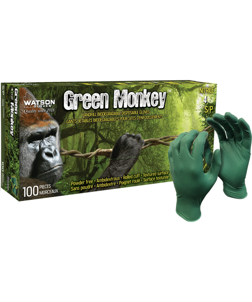 5559PF 4mil Green Monkey™ disposable gloves with enhance biodegradability