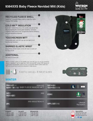 9384XXS Baby Fleece Navidad Spec Sheet