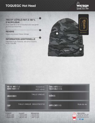 TOQUEGC Spec Sheet French