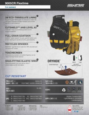 9005CR Flextime Cut Shield High Performance Glove Spec Sheet IMG