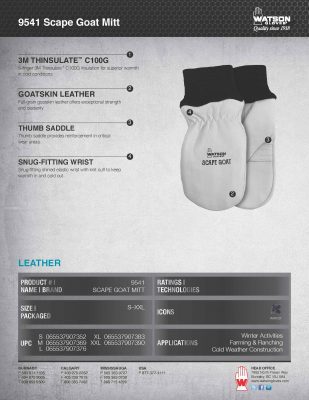 9541 Scape Goat Mitt Spec Sheet IMG
