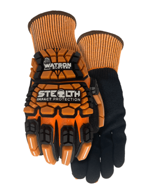 387TPR Stealth Orange Crush Sustainable WasteNot Cut Resistant Gloves WEB SML
