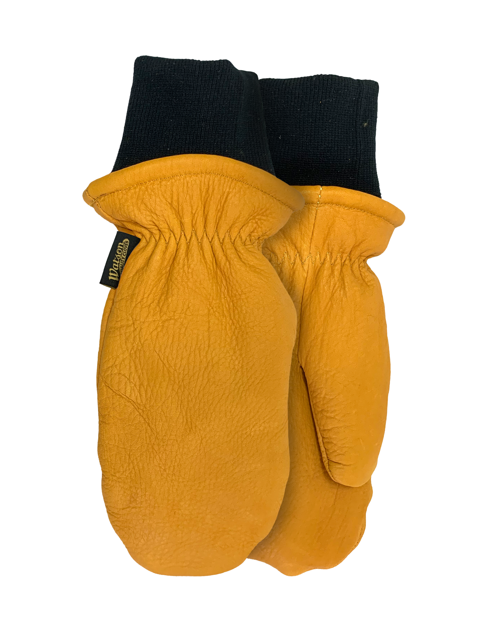 9346KW The Duke Premium Leather Knit Wrist Winter Mitt with Sherpa Lining