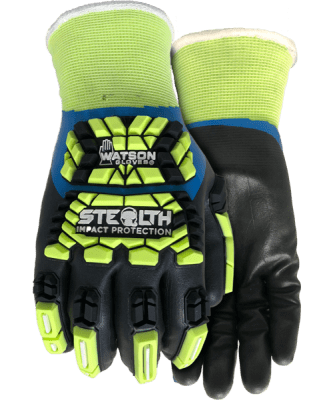 MED_ 9398TPR Stealth Triple Threat Water Resistant Fully Coated Seamless Knit Glove made from Recycled Plastic Bottles