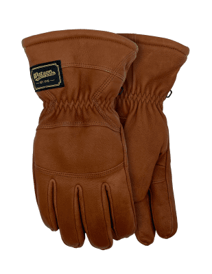9594 Crazy Horse Water Resistant Full-Grain Goatskin Leather Winter Gloves with Velvet Cotton Lining