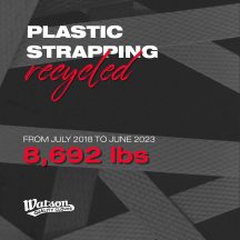 Watson Gloves Plastic Strapping Recycled Stats 2023