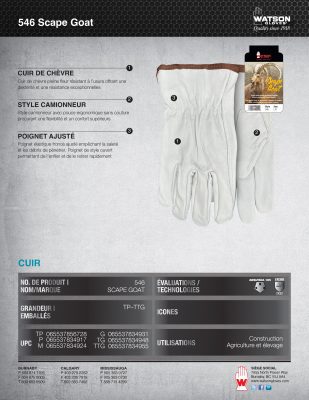 546 Scape Goat French Spec Sheet
