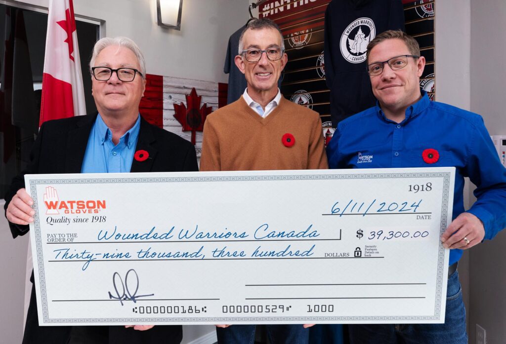 Watson Gloves Wounded Warriors 2024 Donation of $39,300 Watson Gloves Wounded Warriors 2024 Donation of $39,300