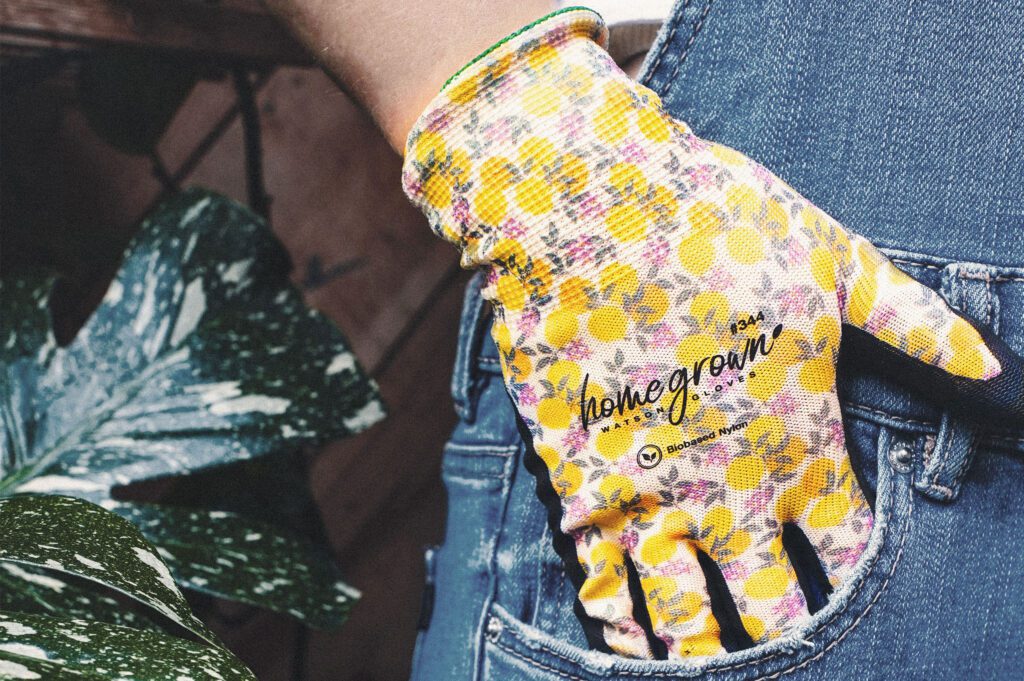 344 Lemon Drop Homegrown Garden Glove with Restalk Biobased Nylon