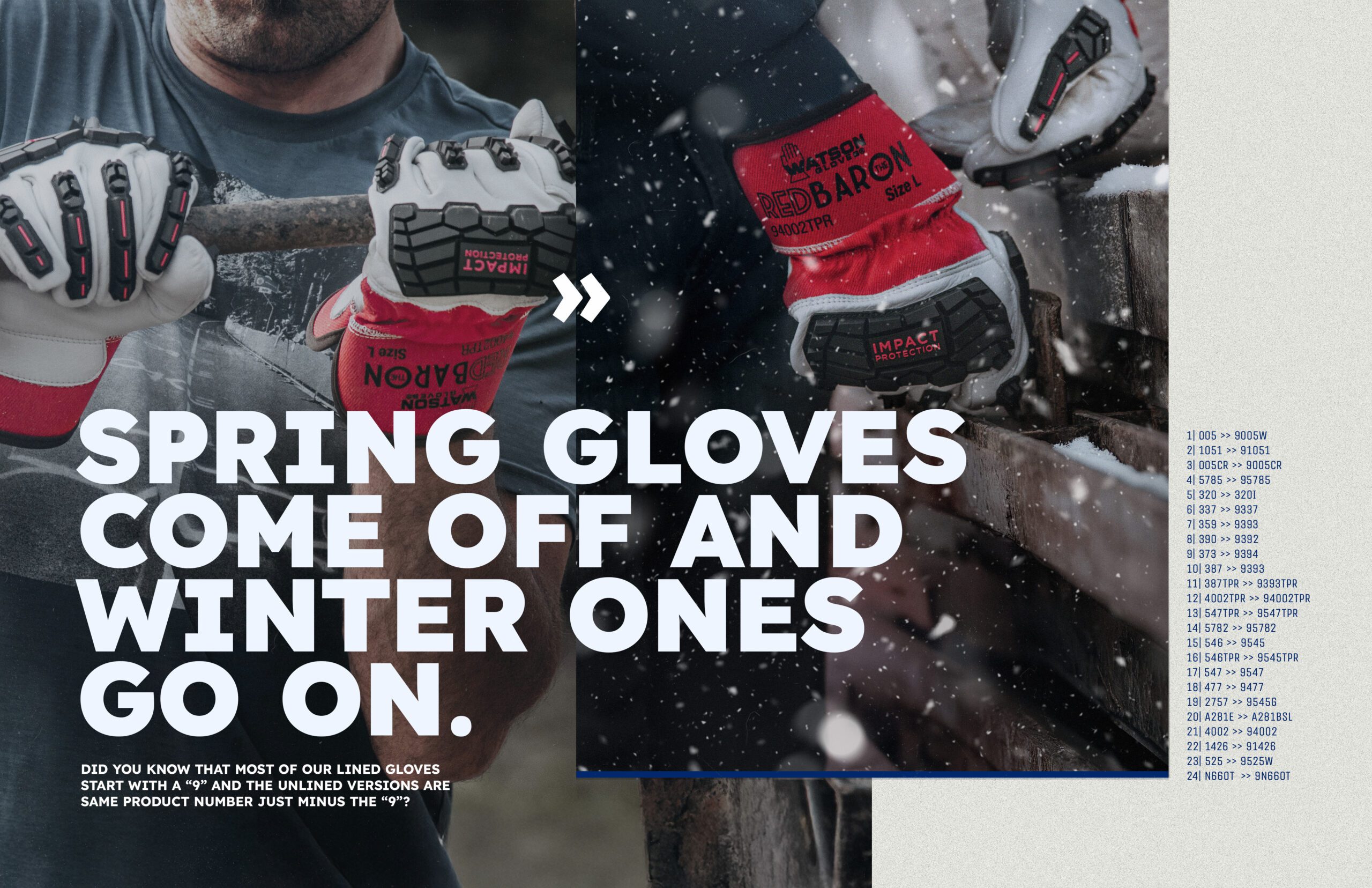 Watson Gloves' Spring to Winter Product Guide