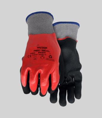 363 Red Seal Grey Background