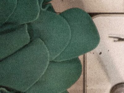 Green Heat Treated Leather